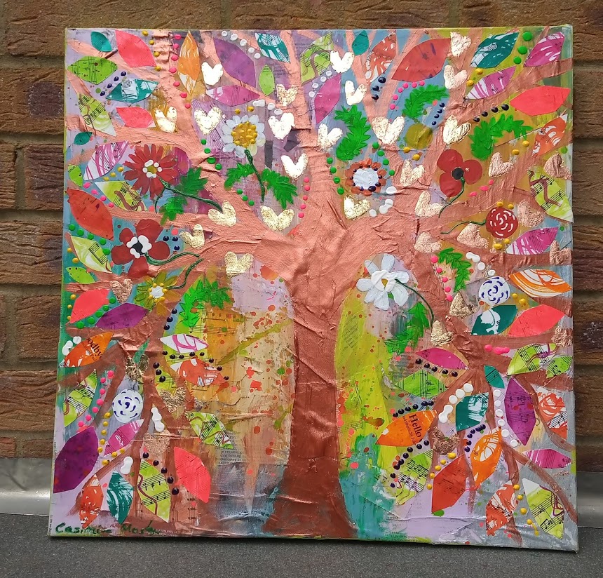 Copper Tree in a Multi Coloured Sky - Artwork500