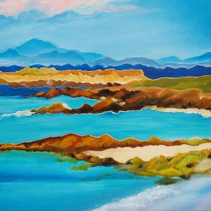 Abstract Scottish landscape, Isle of Skye painting by Rhia Janta-Cooper