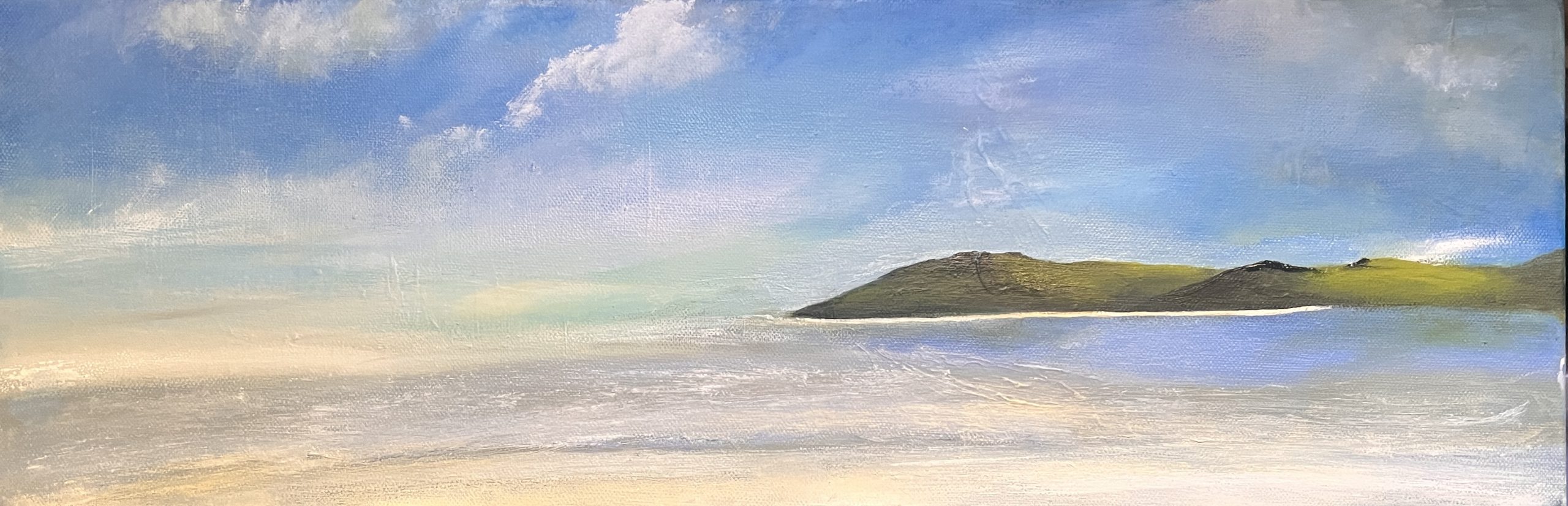canvas oil painting original art painted on the Isles of Scilly