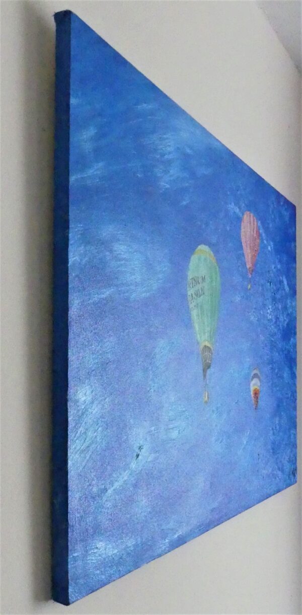 Summer Ballooning Oil Painting by UK Artist Elizabeth Sadler