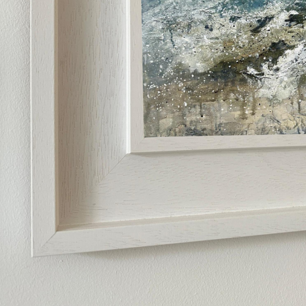 Frame detail of Calm Original Artwork inspired by the North Coast of Ireland by Frankie Creith