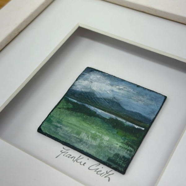 Frame detail of Grass Original Artwork inspired by the North Coast of Ireland by Frankie Creith.