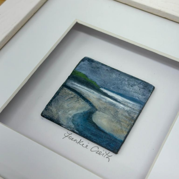 Frame detail of Sand Original Artwork inspired by the North Coast of Ireland by Frankie Creith