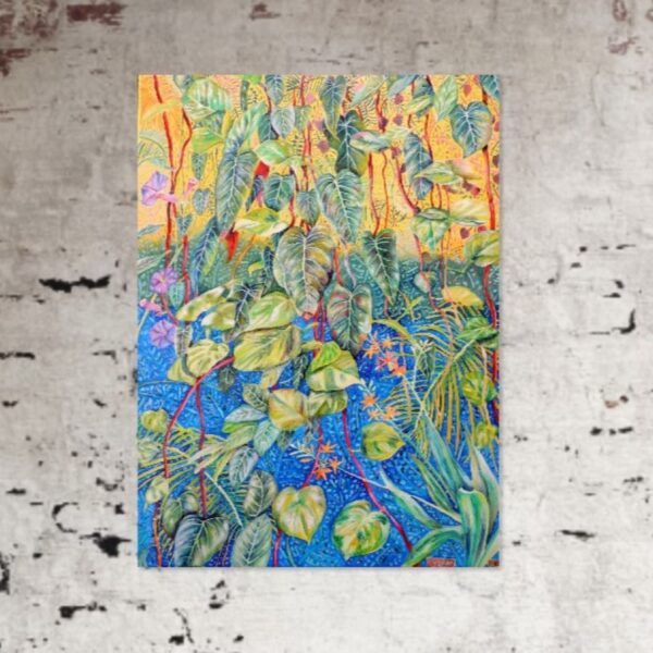 Tropical Jungle Oil Painting by British artist Elizabeth Sadler