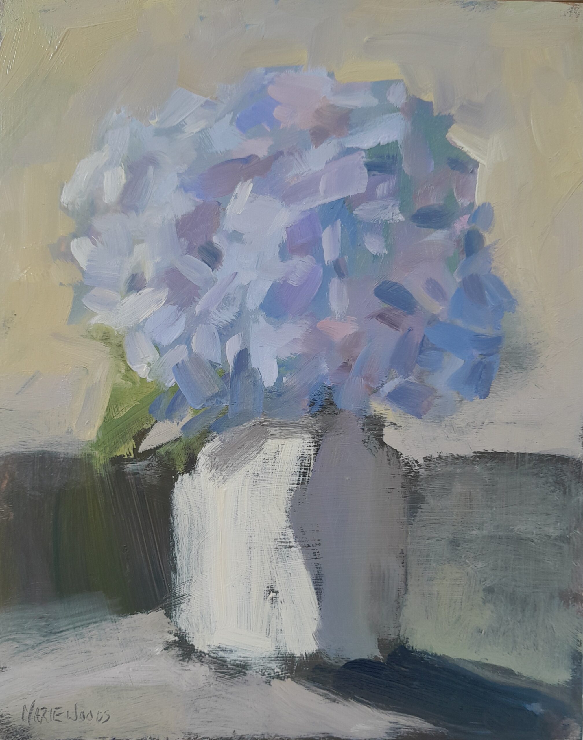 "Blue Hydrangea" by Irish artist Marie Woods