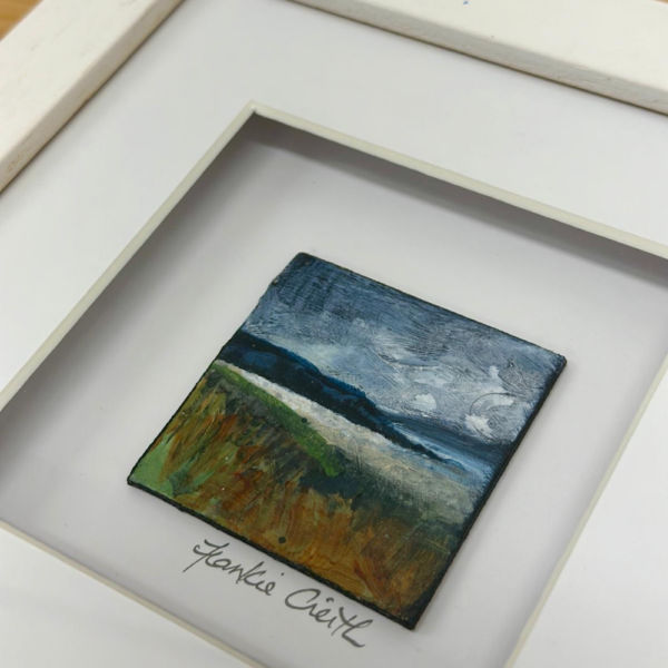 Frame detail of Cove Original Artwork inspired by the North Coast of Ireland by Frankie Creith