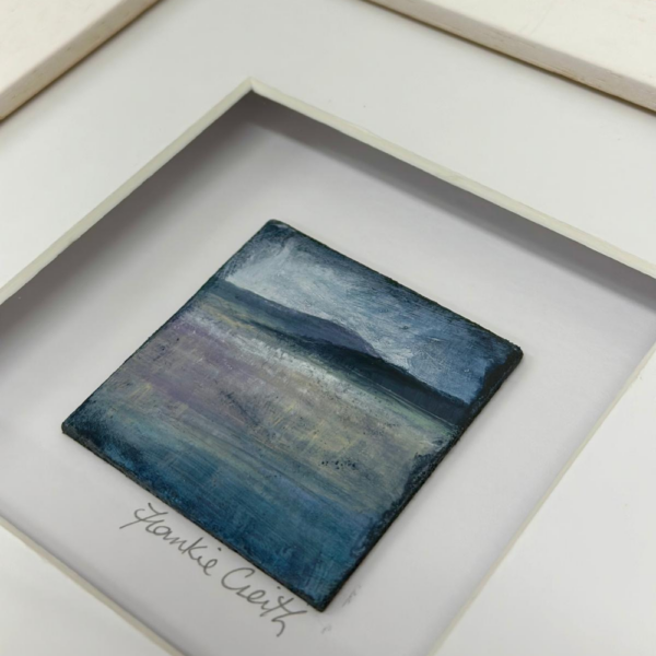 Frame detail of Hills Original Artwork inspired by the North Coast of Ireland by Frankie Creith.