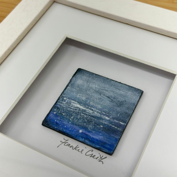 Frame detail of Waves Original Artwork inspired by the North Coast of Ireland by Frankie Creith.