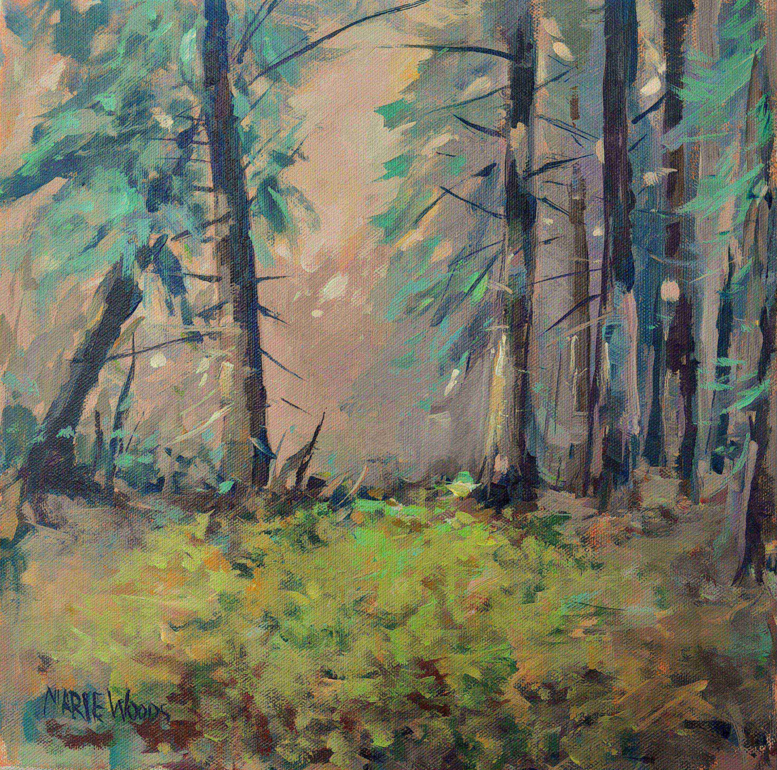 “Pomeroy forest” by Irish artist Marie Woods