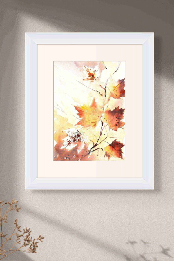 Autumn Leaves Watercolour