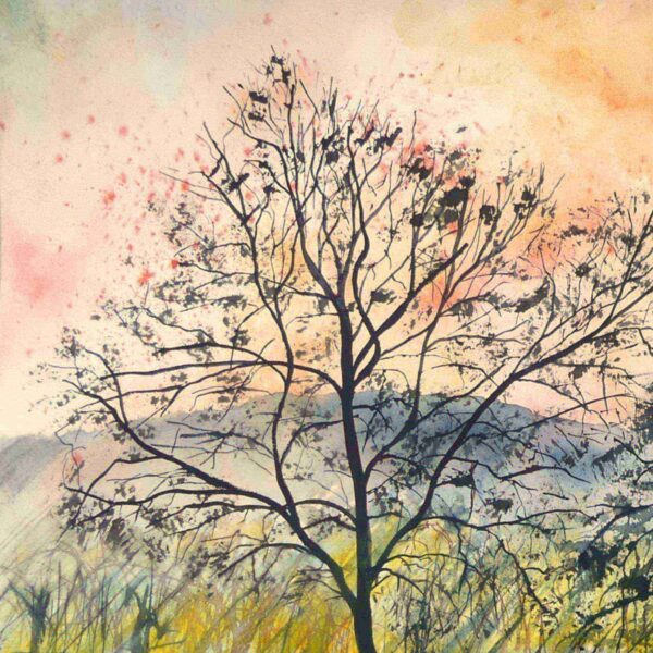 sunrise watercolour painting by british artist Elizabeth Sadler