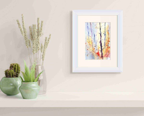 Abstract Woodland Framed