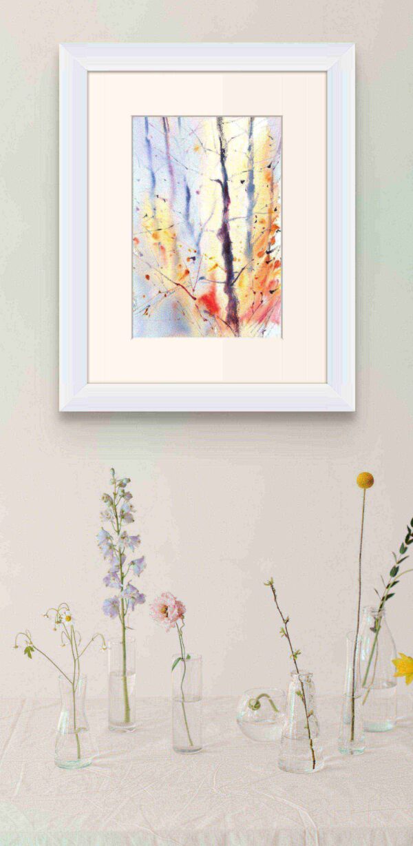 Abstract Woodland Framed