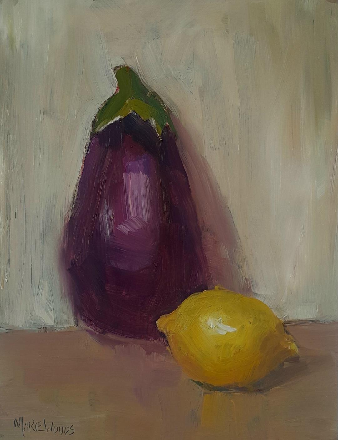 "Aubergine and Lemon" by Irish artist Marie Woods