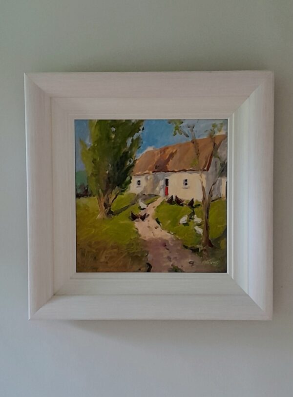 “Irish Cottage , Scraping a Living “ by Irish artist Marie Woods